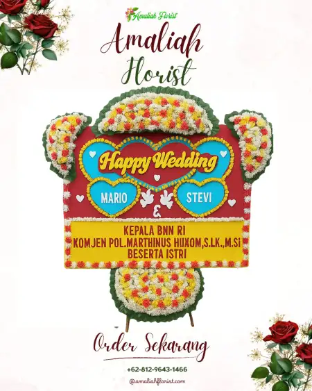 Papan Bunga Pernikahan Sinaboi